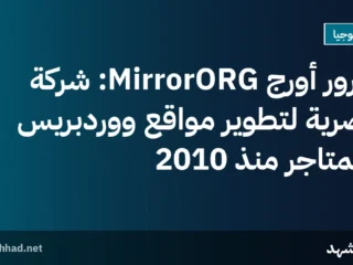 ميرور أورج MirrorORG: شركة مصرية لتطوير مواقع ووردبريس والمتاجر منذ 2010
