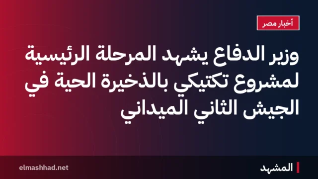 وزير الدفاع يشهد المرحلة الرئيسية لمشروع تكتيكي بالذخيرة الحية في الجيش الثاني الميداني