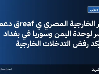وزير الخارجية المصري ي reafّق دعم مصر لوحدة اليمن وسوريا في بغداد ويؤكد رفض التدخلات الخارجية