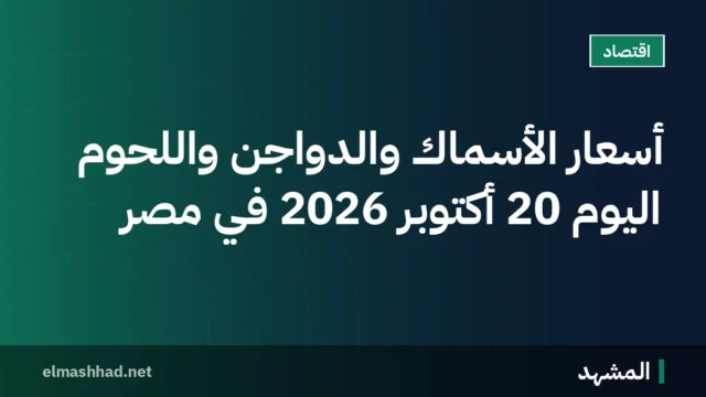 أسعار الأسماك والدواجن واللحوم اليوم 20 أكتوبر 2026 في مصر