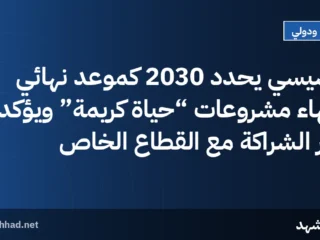 السيسي يحدد 2030 كموعد نهائي لإنهاء مشروعات “حياة كريمة” ويؤكد دور الشراكة مع القطاع الخاص