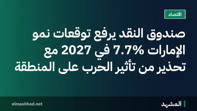 صندوق النقد يرفع توقعات نمو الإمارات 7.7% في 2027 مع تحذير من تأثير الحرب على المنطقة