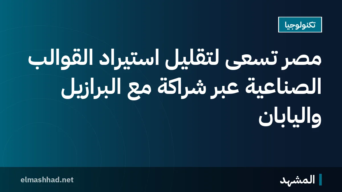 مصر تسعى لتقليل استيراد القوالب الصناعية عبر شراكة مع البرازيل واليابان