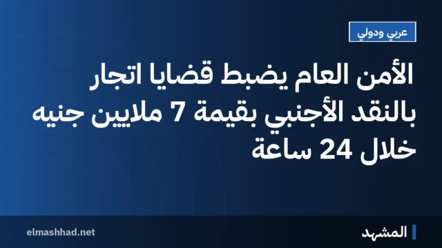 الأمن العام يضبط قضايا اتجار بالنقد الأجنبي بقيمة 7 ملايين جنيه خلال 24 ساعة