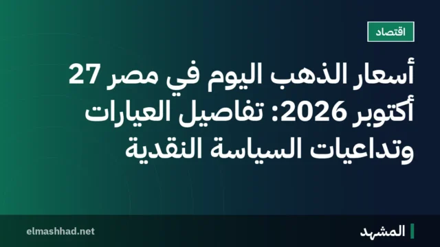 أسعار الذهب اليوم في مصر 27 أكتوبر 2026: تفاصيل العيارات وتداعيات السياسة النقدية