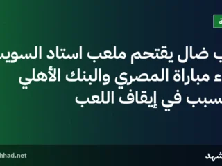 كلب ضال يقتحم ملعب استاد السويس أثناء مباراة المصري والبنك الأهلي ويتسبب في إيقاف اللعب