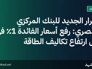 القرار الجديد للبنك المركزي المصري: رفع أسعار الفائدة 1٪ في ظل ارتفاع تكاليف الطاقة